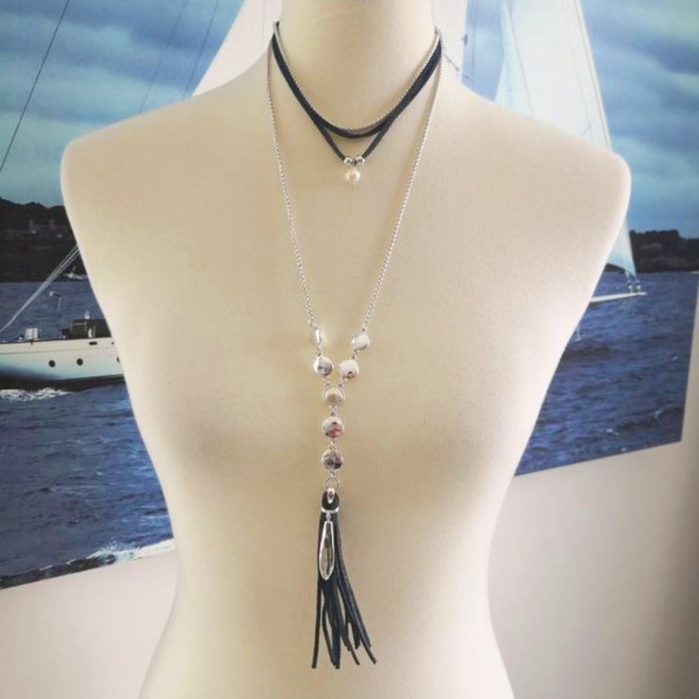 New necklace.long.Perls. Without Tag.Lucky Brand